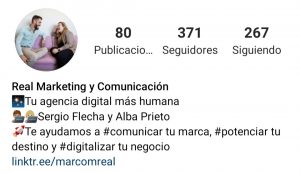 bio instagram de real marketing y comunicacion